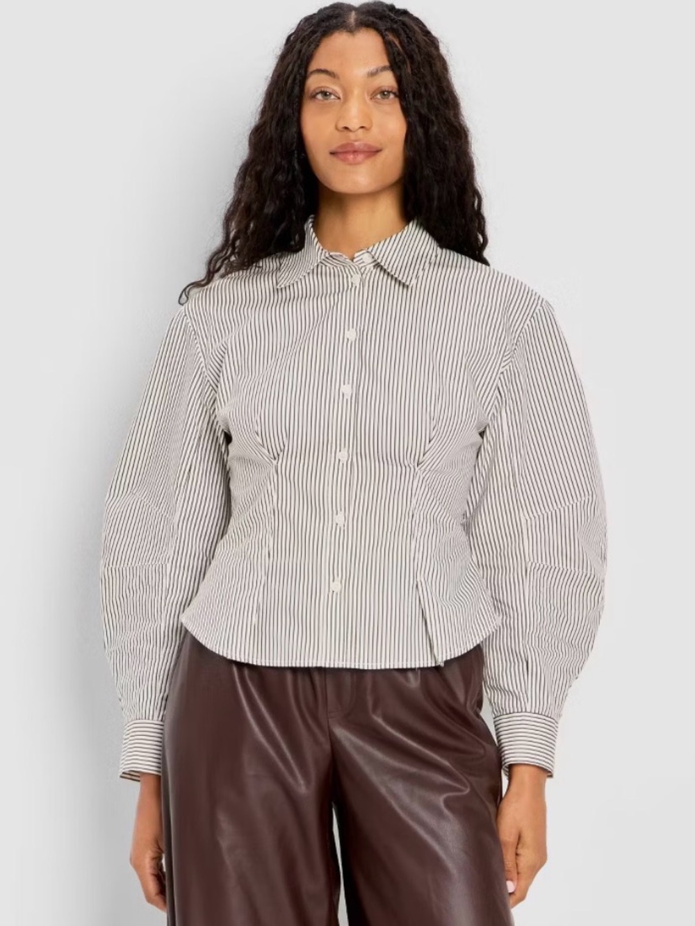 Future Collective Barrel Long Sleeve Collared Button Down
